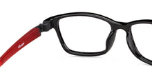 Load image into Gallery viewer, Black Rectangle Full Rim Kid Eyeglasses by Hooper-149901