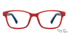 Load image into Gallery viewer, Maroon Rectangle Full Rim Kid Eyeglasses by Hooper-149899