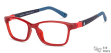 Load image into Gallery viewer, Maroon Rectangle Full Rim Kid Eyeglasses by Hooper-149899