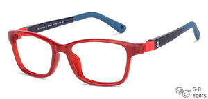 Maroon Rectangle Full Rim Kid Eyeglasses by Hooper-149899