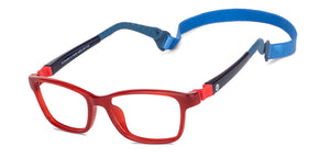 Maroon Rectangle Full Rim Kid Eyeglasses by Hooper-149899