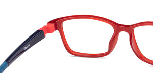 Maroon Rectangle Full Rim Kid Eyeglasses by Hooper-149899
