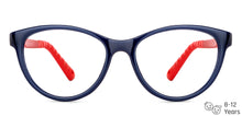 Load image into Gallery viewer, Blue Cat Eye Full Rim Kid Eyeglasses by Hooper-149905