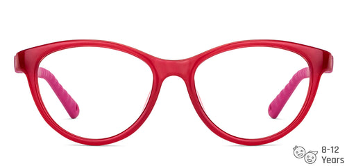 Maroon Cat Eye Full Rim Kid Eyeglasses by Hooper-149907