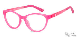 Pink Cat Eye Full Rim Kid Eyeglasses by Hooper-149904