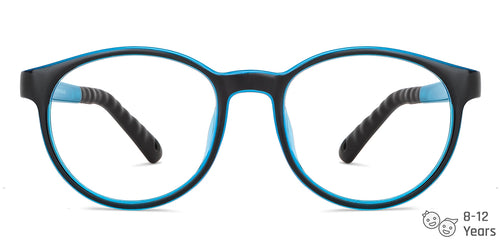 Black Round Full Rim Kid Eyeglasses by Hooper-149896
