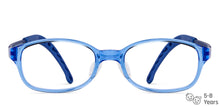 Load image into Gallery viewer, Blue Rectangle Full Rim Kid Eyeglasses by Hooper-149853