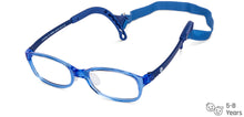 Load image into Gallery viewer, Blue Rectangle Full Rim Kid Eyeglasses by Hooper-149853