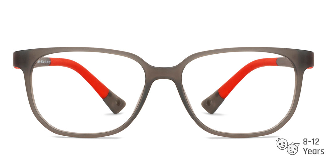 Grey Wayfarer Full Rim Kid Eyeglasses by Hooper-149874