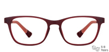 Load image into Gallery viewer, Maroon Rectangle Full Rim Kid Eyeglasses by Hooper-149880