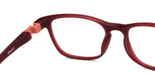 Load image into Gallery viewer, Maroon Rectangle Full Rim Kid Eyeglasses by Hooper-149880