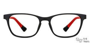 Black Rectangle Full Rim Kid Eyeglasses by Hooper-149882