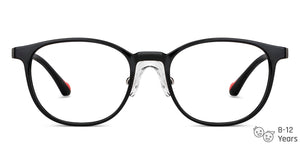 Black Round Full Rim Kids Eyeglasses by Hooper-150701