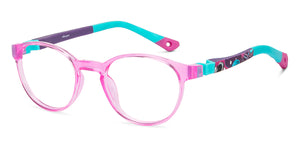 Pink Round Full Rim Kids Eyeglasses by Hooper-213635