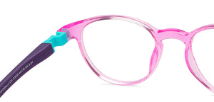 Pink Round Full Rim Kids Eyeglasses by Hooper-213635