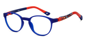 Blue Round Full Rim Kids Eyeglasses by Hooper-213634