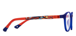 Blue Round Full Rim Kids Eyeglasses by Hooper-213634