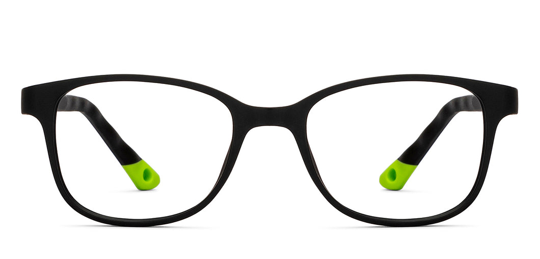 Black Wayfarer Full Rim Kids Eyeglasses by Hooper-213632