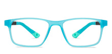 Load image into Gallery viewer, Blue Rectangle Full Rim Kids Eyeglasses by Hooper-213637