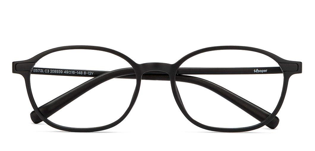 Black Oval Full Rim Kids Eyeglasses by Hooper-208939