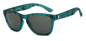 Black Green Wayfarer Full Rim Kid Sunglasses by Hooper-200941