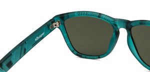 Black Green Wayfarer Full Rim Kid Sunglasses by Hooper-200941