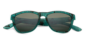 Black Green Wayfarer Full Rim Kid Sunglasses by Hooper-200941