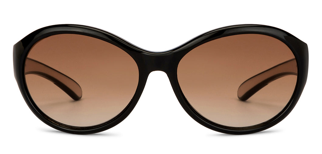 Black Oval Full Rim Kid Sunglasses by Hooper-200943