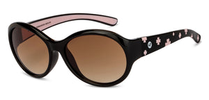 Black Oval Full Rim Kid Sunglasses by Hooper-200943