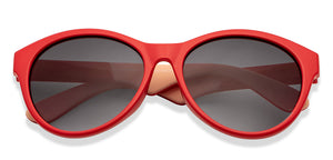 Red Cat Eye Full Rim Kid Sunglasses by Hooper-200957