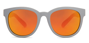 Grey Round Full Rim Kid Sunglasses by Hooper-200968