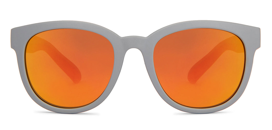 Grey Round Full Rim Kid Sunglasses by Hooper-200968