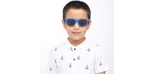 Blue Wayfarer Full Rim Kids Sunglasses by Hooper-209783