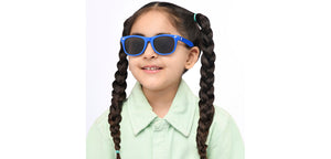 Blue Wayfarer Full Rim Kids Sunglasses by Hooper-209783