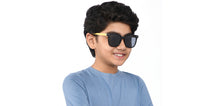 Load image into Gallery viewer, Black Wayfarer Full Rim Kids Sunglasses by Hooper-209615