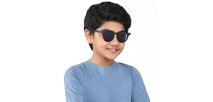 Black Round Full Rim Kids Sunglasses by Hooper-209794