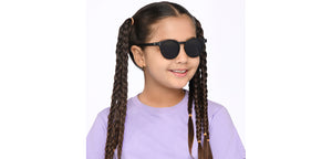 Black Round Full Rim Kids Sunglasses by Hooper-209794
