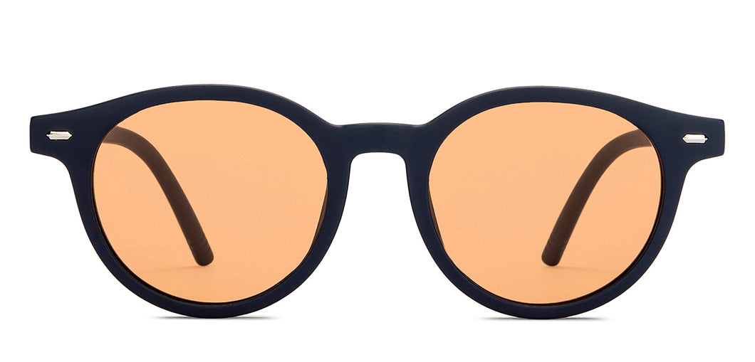 Blue Round Full Rim Kids Sunglasses by Hooper-213651