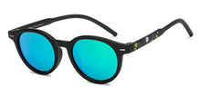 Load image into Gallery viewer, Black Round Full Rim Kids Sunglasses by Hooper-213652