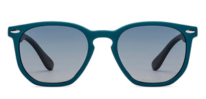 Green Geometric Full Rim Kids Sunglasses by Hooper-213660