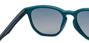 Green Geometric Full Rim Kids Sunglasses by Hooper-213660