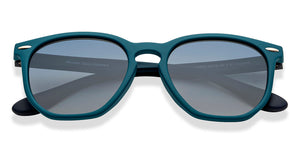 Green Geometric Full Rim Kids Sunglasses by Hooper-213660