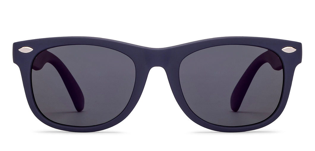 Black Wayfarer Full Rim Kids Sunglasses by Hooper-213663