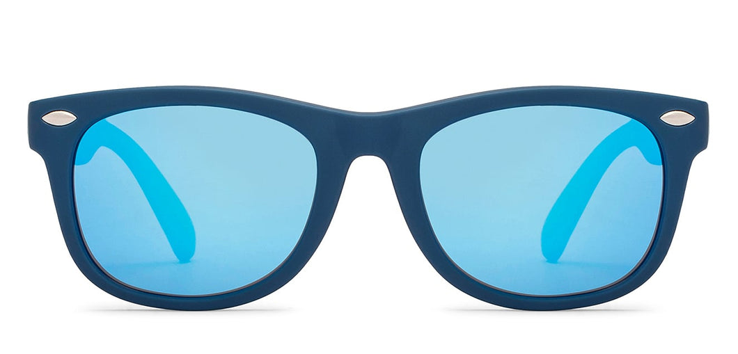 Blue Wayfarer Full Rim Kids Sunglasses by Hooper-213664