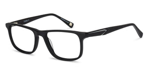 Black Rectangle Full Rim Unisex Eyeglasses by Vincent Chase Essentials-140657
