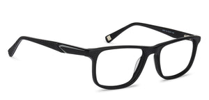 Black Rectangle Full Rim Unisex Eyeglasses by Vincent Chase Essentials-140657
