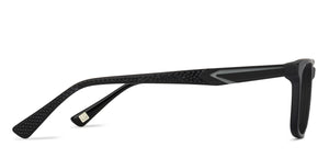 Black Rectangle Full Rim Unisex Eyeglasses by Vincent Chase Essentials-140657
