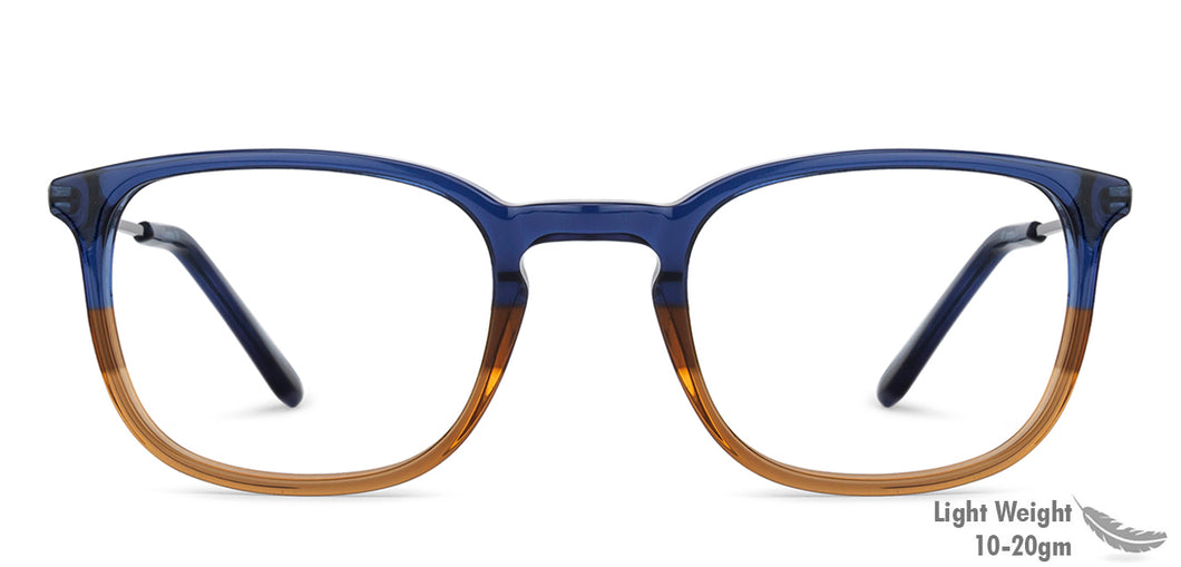 Blue Square Full Rim Unisex Eyeglasses by Vincent Chase Essentials-140748
