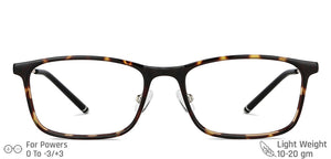 Brown Rectangle Full Rim Unisex Eyeglasses by John Jacobs Computer Glasses-142162