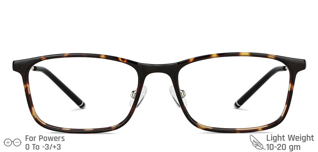 Brown Rectangle Full Rim Unisex Eyeglasses by John Jacobs Computer Glasses-142162